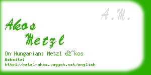 akos metzl business card